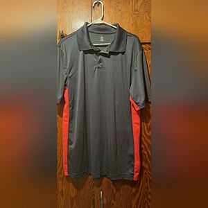 Men's Open Trail Black and Red Polo Shirt